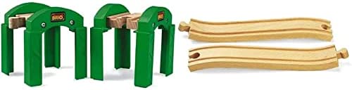World – 33253 Stacking Track Supports 2 Piece Toy Train Accessory For Kids Age 3 And Up Green - Classic Train Play Edition