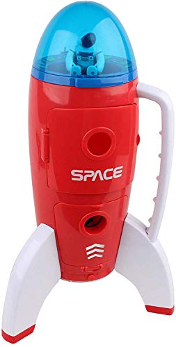 New Spaceship Rocket Toy Playset With 2 Astronauts And Rover Vehicle – Lights And Sound Effects Plus Carrying Handle For Blasting To The Moon And Flying Back – Play And Explore Space Toy - Astronaut Imagination Edition