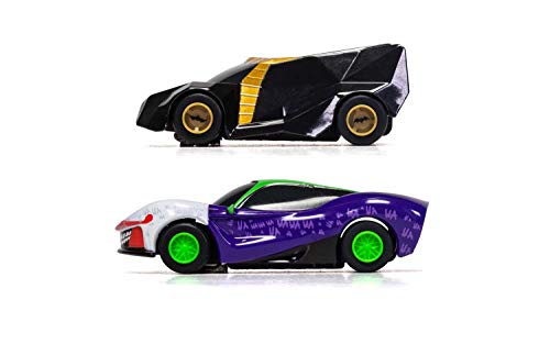 Micro Scalextric Justice League Batman Vs Joker Battery Powered 1:64 Slot Car Race Track Set G1155T Black - Indoor Racing Activity Set