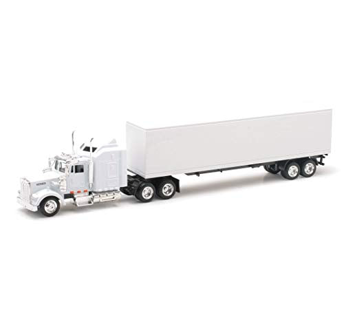 Kenworth W900 Plain White Unmarked 1/43 15843 - Construction Vehicle Activity Set