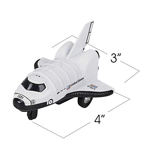 Diecast Mini Space Shuttle With Pullback Mechanism Set Of 2 Diecast Metal NASA Space Toys For Boys Astronaut Cake Decorations Astronaut Space Theme Party Favors - Astronaut Imagination Edition