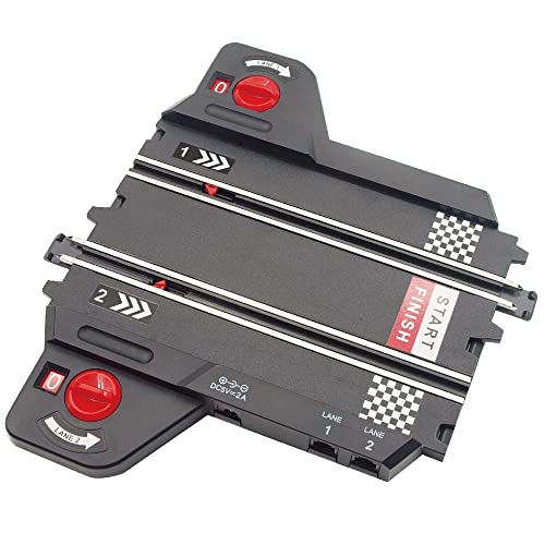 Super 251 USB Power Slot Car Racing Set LED Headlights Strong Magnetic Base Mechanical Lap Counter & Powerbase Integrated As Combo Track For Ages 8 And Up - Indoor Racing Activity Set