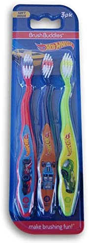 Thomas The Train & Friends Soft Toothbrushes 3 Pack Brush Buddies (Blue Yellow Red) - Classic Train Play Edition