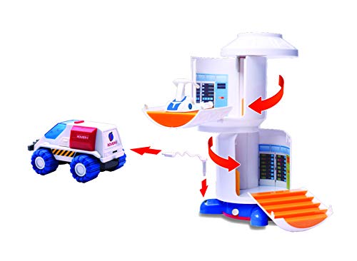 Pace Playset – Toy Space Shuttle Space Station & Space Rover With Lights And Sound & 2 Astronaut Figurine Toys For Boys And Girls - Astronaut Imagination Edition
