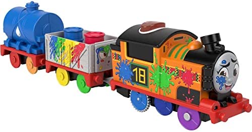 Thomas & Friends Motorized Talking Thomas Engine With Annie & Clarabel Battery-Powered Toy Train With Character Sounds And Phra - Classic Train Play Edition
