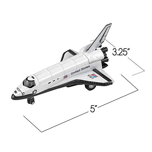 Diecast Space Shuttle With Pullback Mechanism Set Of 2 Diecast Metal NASA Space Toys For Boys Astronaut Cake Decorations Astronaut Space Theme Party Favors - Astronaut Imagination Edition
