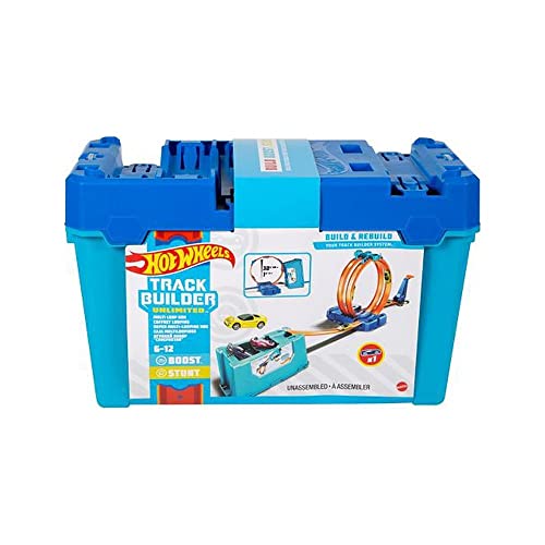 Deals Track Builder Multi Loop Box Ultimate Storage 10 Feet Of Track Connectors Launcher Diecast Car Portable Ages 4 And Abov - Indoor Racing Activity Set