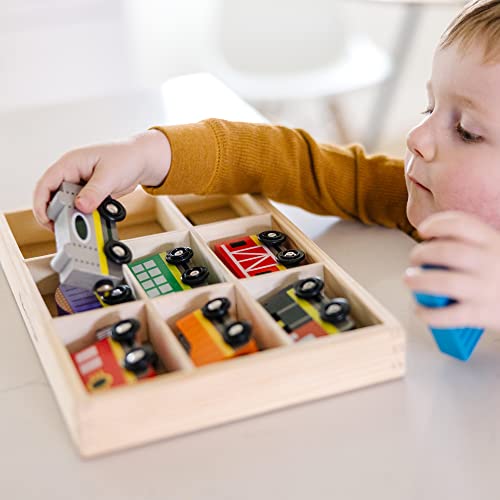 Wooden Train Cars (8 Pcs) – Magnetic Train Wooden Train Toys Train Sets For Toddlers And Kids Ages 3+ - Classic Train Play Edition