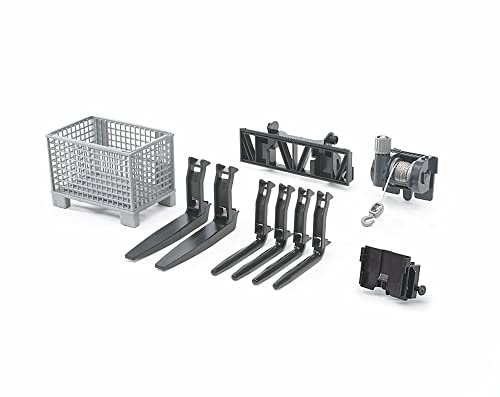 Top 10 Toys – Construction Realistic Attachments And Accessories For Frontloader Vehicle Including A Basket Pallet Winch And Forks – Ages 3+ - Construction Vehicle Activity Set