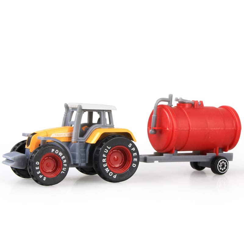 Kid s Farm Tractor Toys With Trailers ,Alloy And ABS Toy Truck Realistic Tractor Vehicle Value Play Set Set Of 4 - Construction Vehicle Activity Set