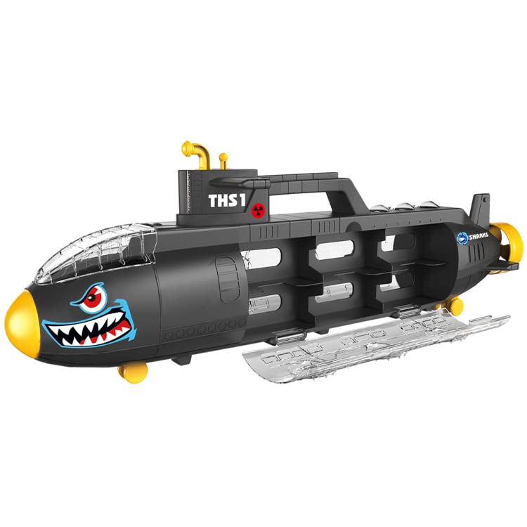 Submarine Toy Shark Car Vehicle Toy W/ 6 Sea Animals And Storage Toys For 3 4 5 6 7 Year Old Ki - Sea Mission Play Edition