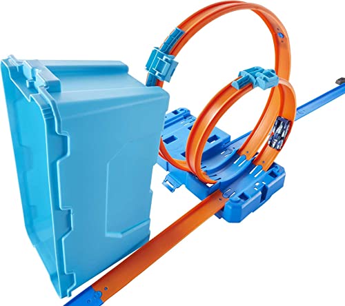 Deals Track Builder Multi Loop Box Ultimate Storage 10 Feet Of Track Connectors Launcher Diecast Car Portable Ages 4 And Abov - Indoor Racing Activity Set