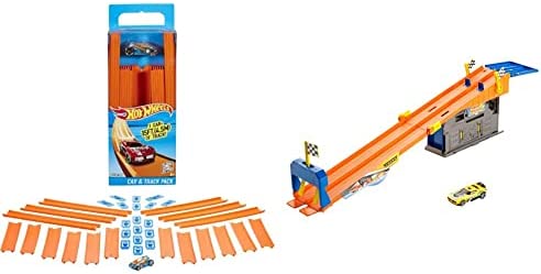 Track Builder Straight Track With Car Styles May Vary - Indoor Racing Activity Set