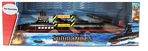 Promo 16.5 Inch Toy Navy Black Submarine With Sound Effects And Torpedo (2 Pack) - Sea Mission Play Edition