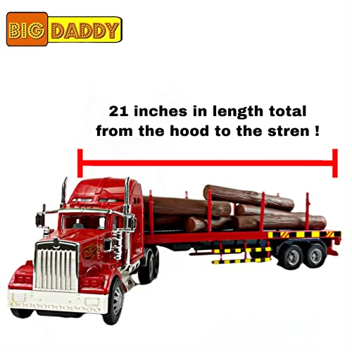 Wholesale Rig Heavy Duty Tractor Trailer Transport Series Lumber Truck Tractor Trailer - Construction Vehicle Activity Set