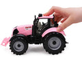 Friction Powered Farm Tractor With Opening Bonnet (Pink) - Construction Vehicle Activity Set