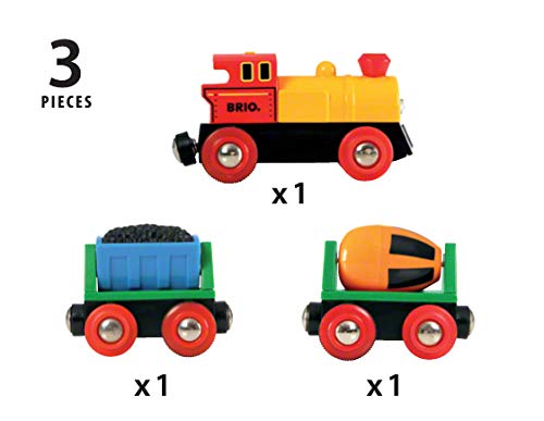 Budget RIO World – 33319 Battery Operated Action Train 3 Piece Toy Train For Kids Ages 3 And Up - Classic Train Play Edition