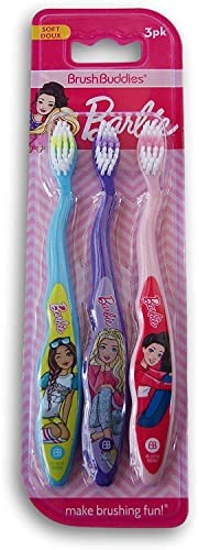Thomas The Train & Friends Soft Toothbrushes 3 Pack Brush Buddies (Blue Yellow Red) - Classic Train Play Edition