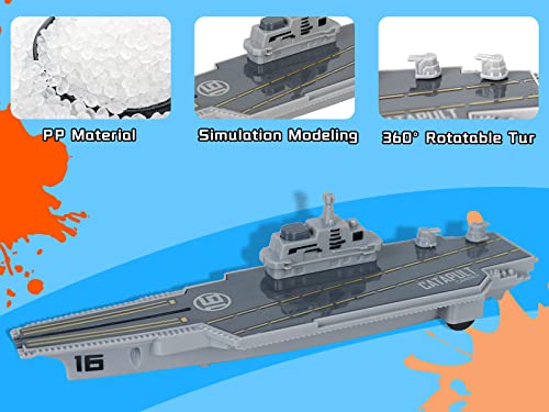 Aircraft Carrier Military Naval Ship Toy Play Set With Small Scale Model Planes Fighter Jets Battleship And Supply Ship For Kids Boy Girl Age 5+ Party Favors Gifts Naval Ship-02 - Sea Mission Play Edition