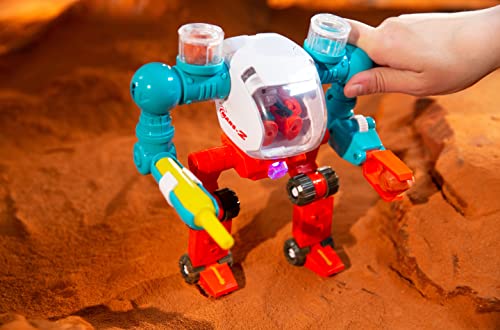 Stro Venture Mars Walker Mars Mission Space Toy Transformable Explorer Robot With Light Astronaut Figure And Accessories Transform From Walking To Driving Mode - Astronaut Imagination Edition