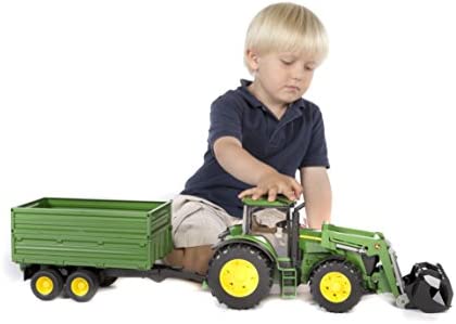 John Deere 7930 With Frontloader And Tandemaxle Tipping Trail - Construction Vehicle Activity Set