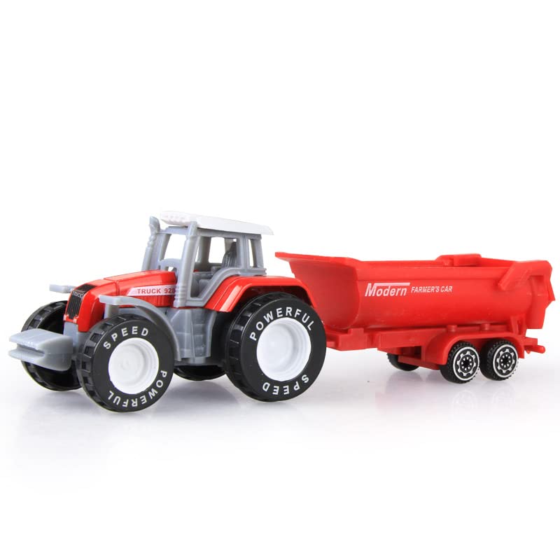 Kid s Farm Tractor Toys With Trailers ,Alloy And ABS Toy Truck Realistic Tractor Vehicle Value Play Set Set Of 4 - Construction Vehicle Activity Set
