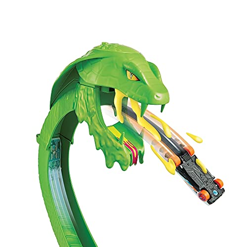Deals Toxic Snake Strike Challenge Play Set With Slime For Kids 5 Years Old & Up Includes One 1:64 Scale Hot Wheels Vehicle Connects To Other Sets Single Or Multicar Play - Indoor Racing Activity Set