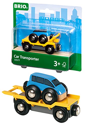 Promo World – 33577 Car Transporter 2 Piece Toy Train Accessory For Kids Ages 3 And Up - Classic Train Play Edition