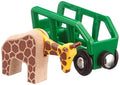 RIO World – 33724 Giraffe And Wagon 2 Piece Toy Train Accessory For Kids Ages 3 And Up Green - Classic Train Play Edition