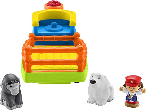 Little People Zoo Train Toy With Music And Sounds For Toddlers 1 Conductor And 2 Animal Toy Figures Choo-Choo Zoo Train - Classic Train Play Edition
