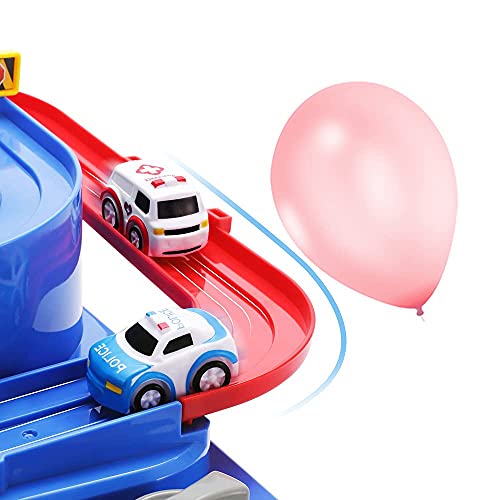 Kids Race Track Toys For Boy Car Adventure Toy For 3 4 5 6 7 Years Old Boys Girls Puzzle Rail Car City Rescue Playsets Magnet Toys W/ 3 Mini Cars Preschool Educational Car Games Gift Toys - Indoor Racing Activity Set