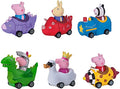 Mini Buggies 6 Pack Set – Peppa George Pig Zoe Zebra & Richard Rabbit In Fun Vehicles & Cars – Toy Gift For Kids – Ages 2+ - Classic Train Play Edition