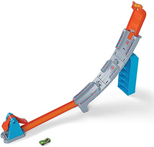 Rapid Raceway Champion Action Hot Wheels Championship Track Speed Boost Oval Track Ages 4 And Older - Indoor Racing Activity Set
