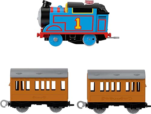 Thomas & Friends Motorized Talking Thomas Engine With Annie & Clarabel Battery-Powered Toy Train With Character Sounds And Phra - Classic Train Play Edition