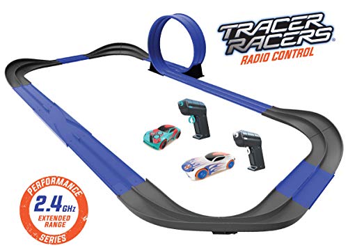 2.4 GHz Radio Control Remote Slot-Less Cordless Racing Blazin Loop Speedway Track Set With Two C - Indoor Racing Activity Set