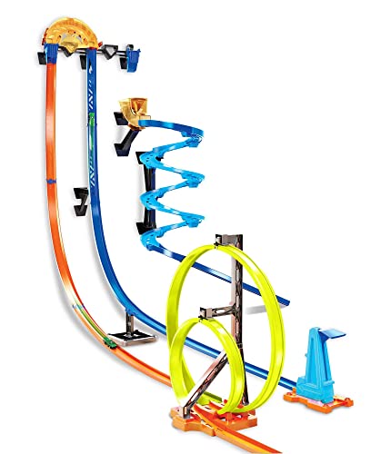 Track Builder Vertical Launch Set 50 Inches High 3 Stunt Configurations Ages 6 To 10 3M Command Strips Amazon Exclusive - Indoor Racing Activity Set