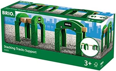 World – 33253 Stacking Track Supports 2 Piece Toy Train Accessory For Kids Age 3 And Up Green - Classic Train Play Edition
