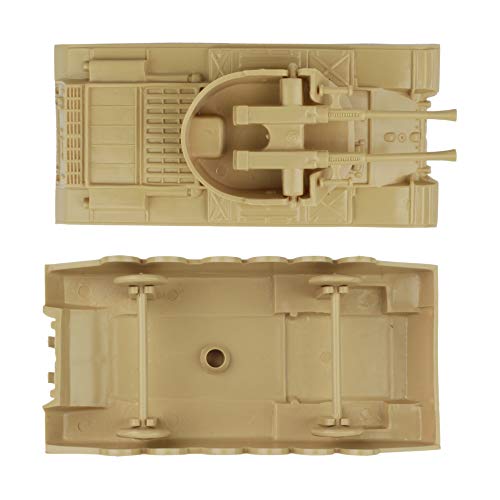 Promo Lassic Payton Anti-Aircraft Tanks – 4pc Tan Green Plastic Army Men Vehicle - Classic Train Play Edition