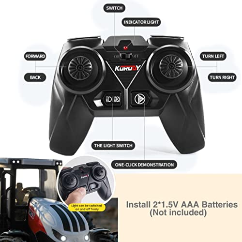 Remote Control Tractor Toy RC Truck With Trailer Farm Vehicle Toys Barrel Trailer With Spread Tubes Frontloader 1/24 Scale 2.4Ghz Farm Playset Toy For Kids Age 5 6 7 8 9 Up Years Old - Construction Vehicle Activity Set