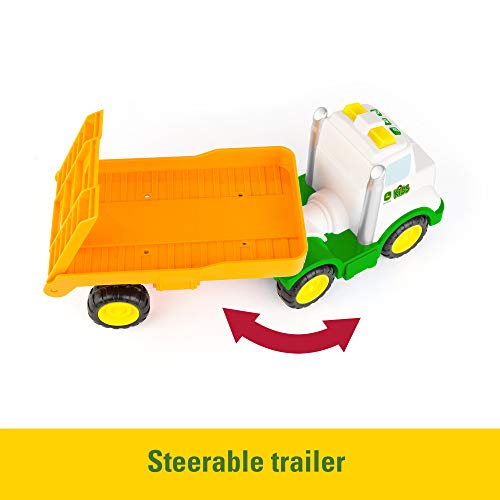 Lights & Sounds Farmin Friends Toy Hauling Set With Toy Truck And Backhoe Tractor Toy Ages 18 Months And Up - Construction Vehicle Activity Set