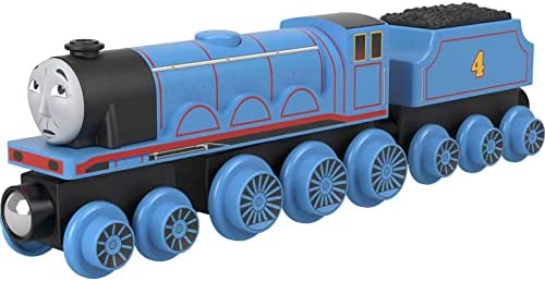 Cheap Wooden Railway James Engine And Coal Car Push-Along Train Made From Sustainably Sourced Wood For Kids 2 Years And Up - Classic Train Play Edition