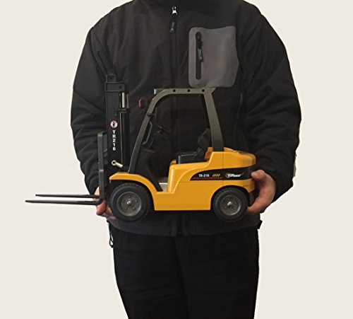 Deals Jumbo Remote Control Forklift 13 Inch Tall 8 Channel Full Functional Professional RC Forklift Construction Toys High Powered Motors 1:10 Scale – Heavy Metal – (TR-216) - Construction Vehicle Activity Set