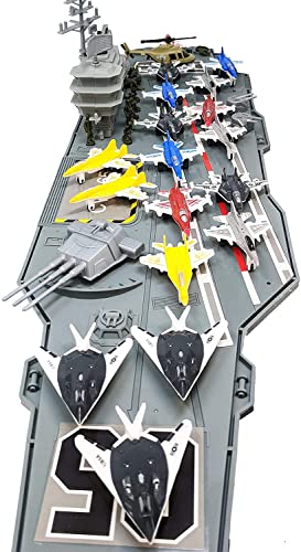 Deals Aircraft Carrier Submarine Destroyer Ship Combo With Military Vehicles And Fighter J - Sea Mission Play Edition