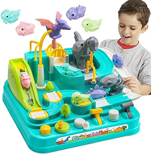 New Car Adventure Toys Race Track For Toddlers – Boy Toy & Race Tracks For Boys – Toddler Car Toys Preschool Educational Toy Cars For Kids 3 4 5 6 7 Year Old Car Track Gifts For Kids - Indoor Racing Activity Set