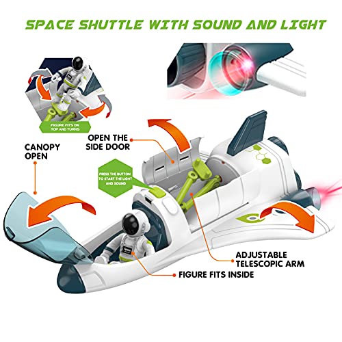 Cheap Space Shuttle Toys For 3 4 5 6 7 Year Old Boys Lights & Sounds Space Toys For Kids 3-5 With 2 Astronauts Toy Shuttle And Rover Spaceship Toys Playsets Birthday Easter Boys Girls - Astronaut Imagination Edition