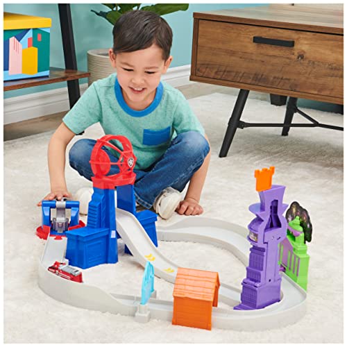 True Metal Total City Rescue Movie Track Set With Exclusive Marshall Vehicle 1:55 Scale Kids Toys For Ages 3 And Up - Indoor Racing Activity Set