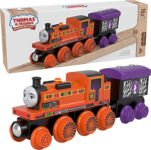 Cheap Wooden Railway James Engine And Coal Car Push-Along Train Made From Sustainably Sourced Wood For Kids 2 Years And Up - Classic Train Play Edition