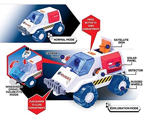 Stro Venture Deluxe Space Playset Toy – Space Shuttle Space Station & Capsule Space Rover & Rocket W/Lights And Sound – Space Toys For Boys And Girls - Astronaut Imagination Edition