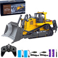 Bnam Remote Control Bulldozer RC 1/16 Full Functional Construction Vehicle 2.4Ghz 9 Channel Dozer Front Loader Toy With Light And Sound For Kids Age 6 7 8 9 10 And Up Years Old - Construction Vehicle Activity Set