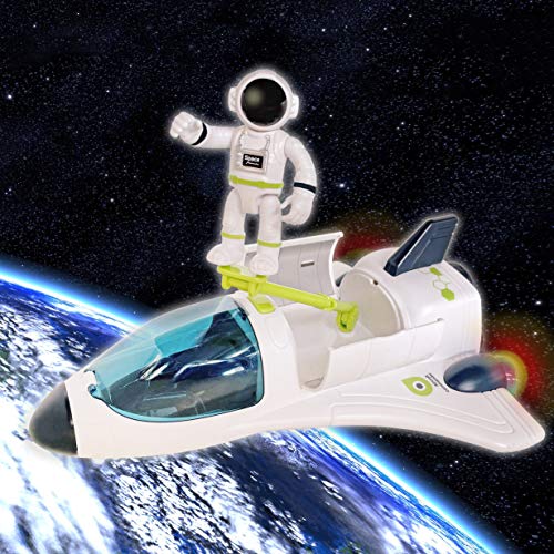 Budget Space Shuttle Spacecraft Airplane Toys For Kids With Lights & Sound & Astronaut Figure,Spaceship Toys For Any Interstellar Mission Adventure,Toy Rocket Gift For Boys 3-5-8 - Astronaut Imagination Edition